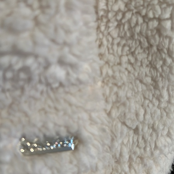 Calvin Klein Women’s Fleece Full Zip Jacket in Winter White Sz Large - Picture 7 of 10